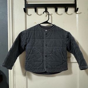 Zara Kids Charcoal Quilted Puffer Jacket